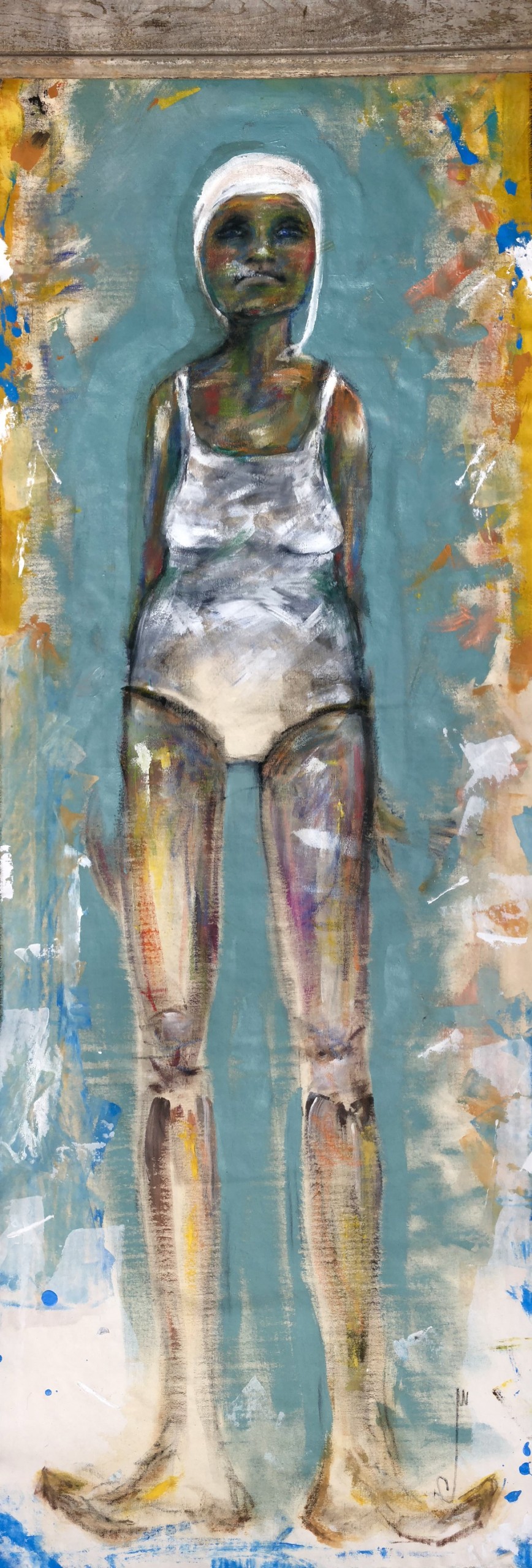 Jocelyn K Woodson, “Female Swimmer”, Acrylic on canvas