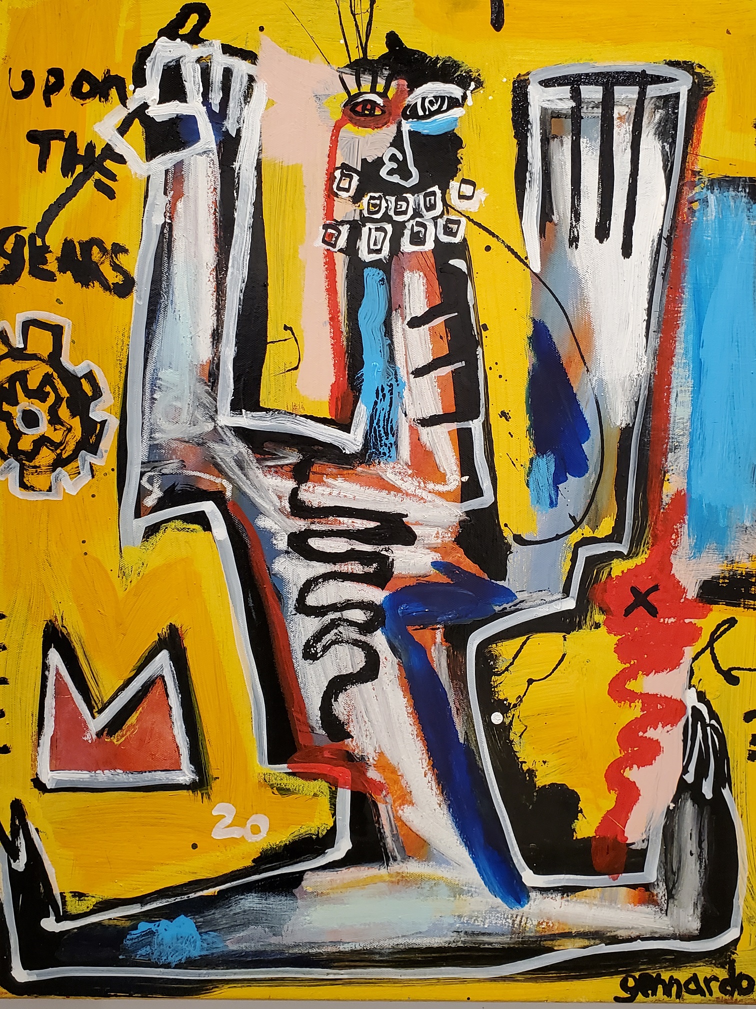 Brian Gennardo, “#1753 “Upon the Gear””, mixed media on canvas