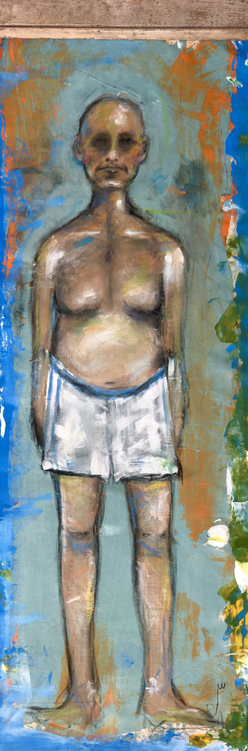 Jocelyn K Woodson, “Male Swimmer”, Acrylic on canvas