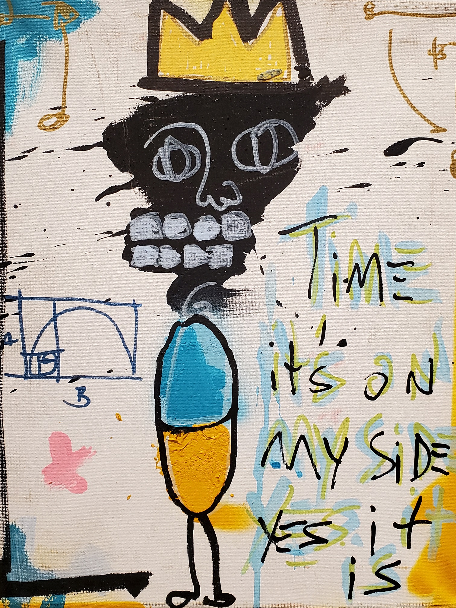 Brian Gennardo, “#2108 “Time, It’s on My Side””, mixed media on canvas