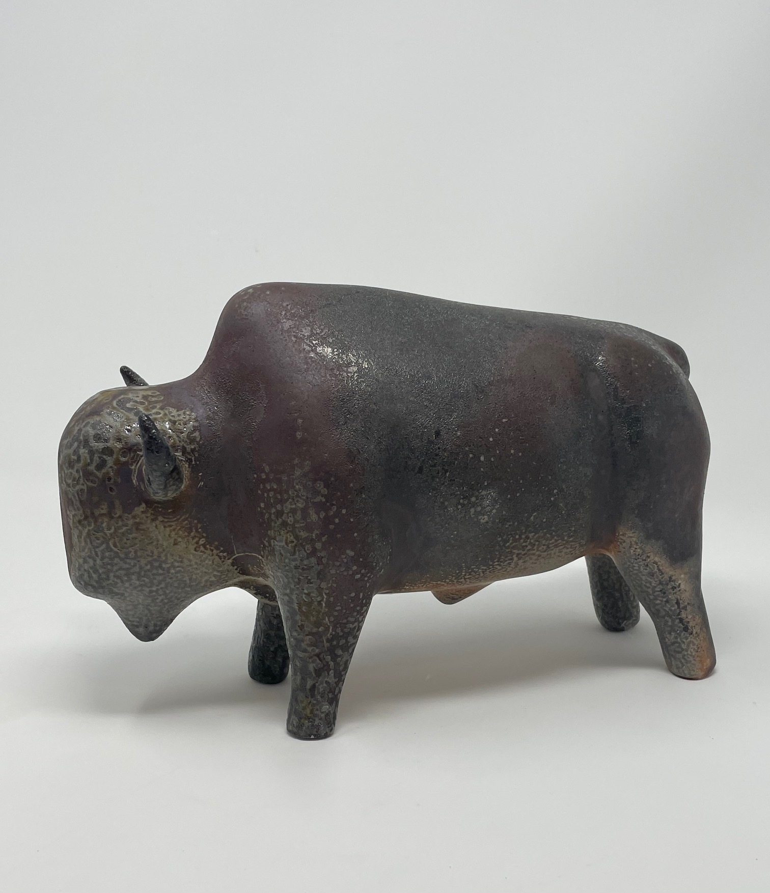 Brian Horsch, “Smooth Bison – Brown & Grey (Forward Facing)”, Ceramic