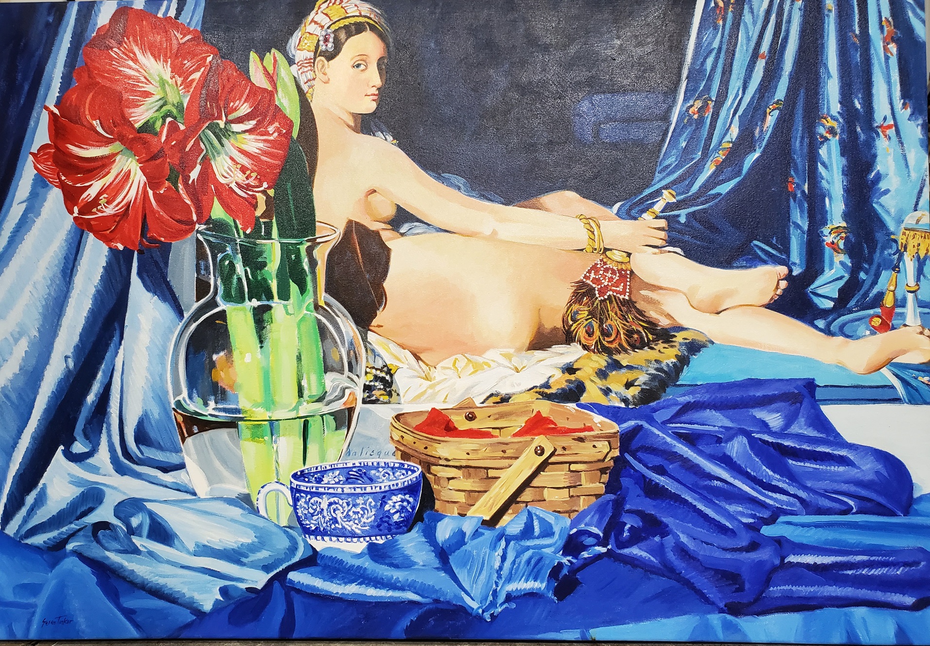 Susan Tinker, “Amaryllis and Odalisque”, oil on canvas