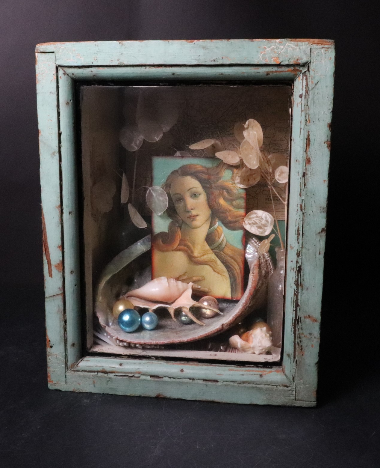 Stephen Miner, “Lady in the Clam Shell”, mixed media