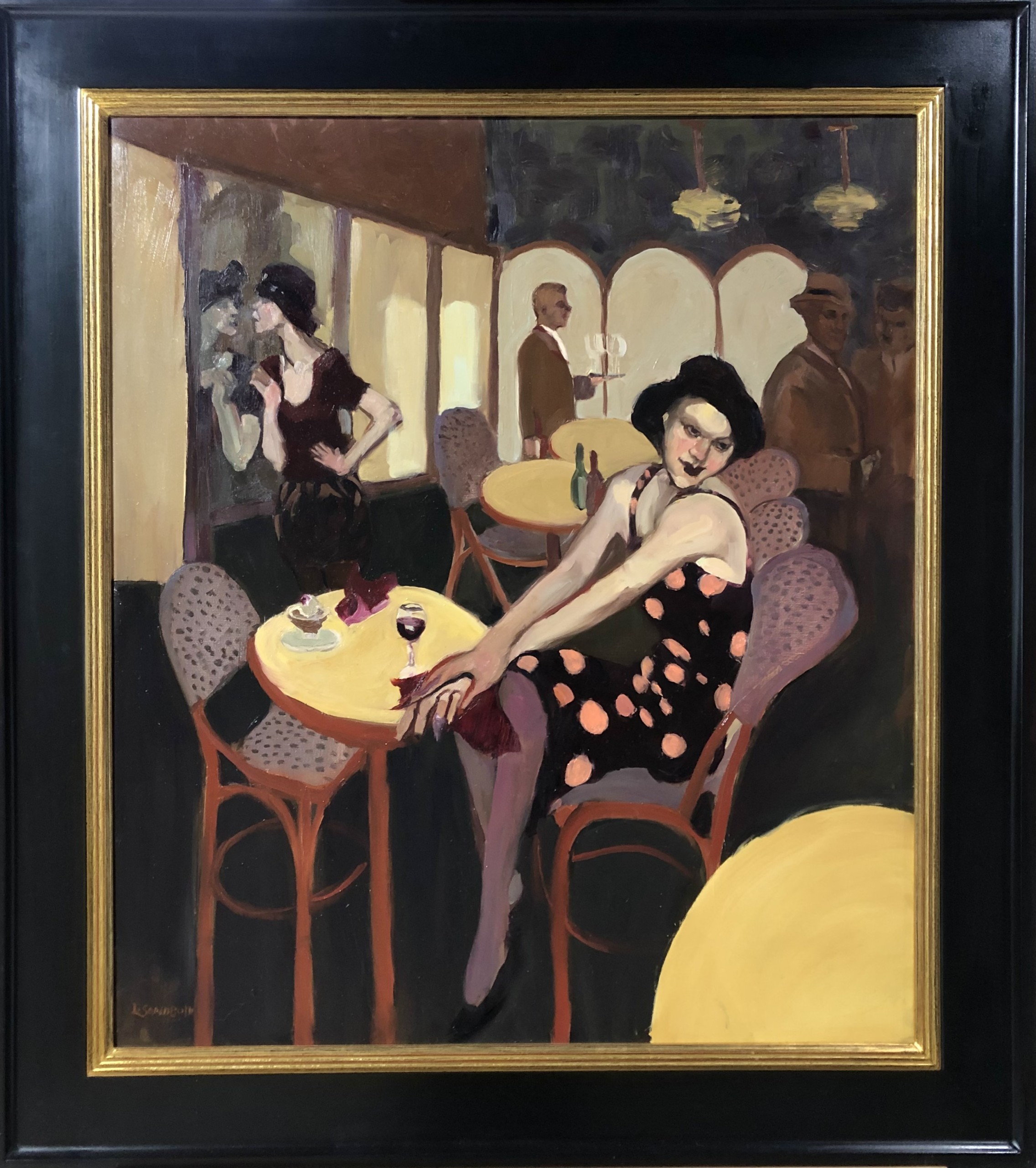 Leslie Sandbulte, “Paris Night Club”, oil on canvas