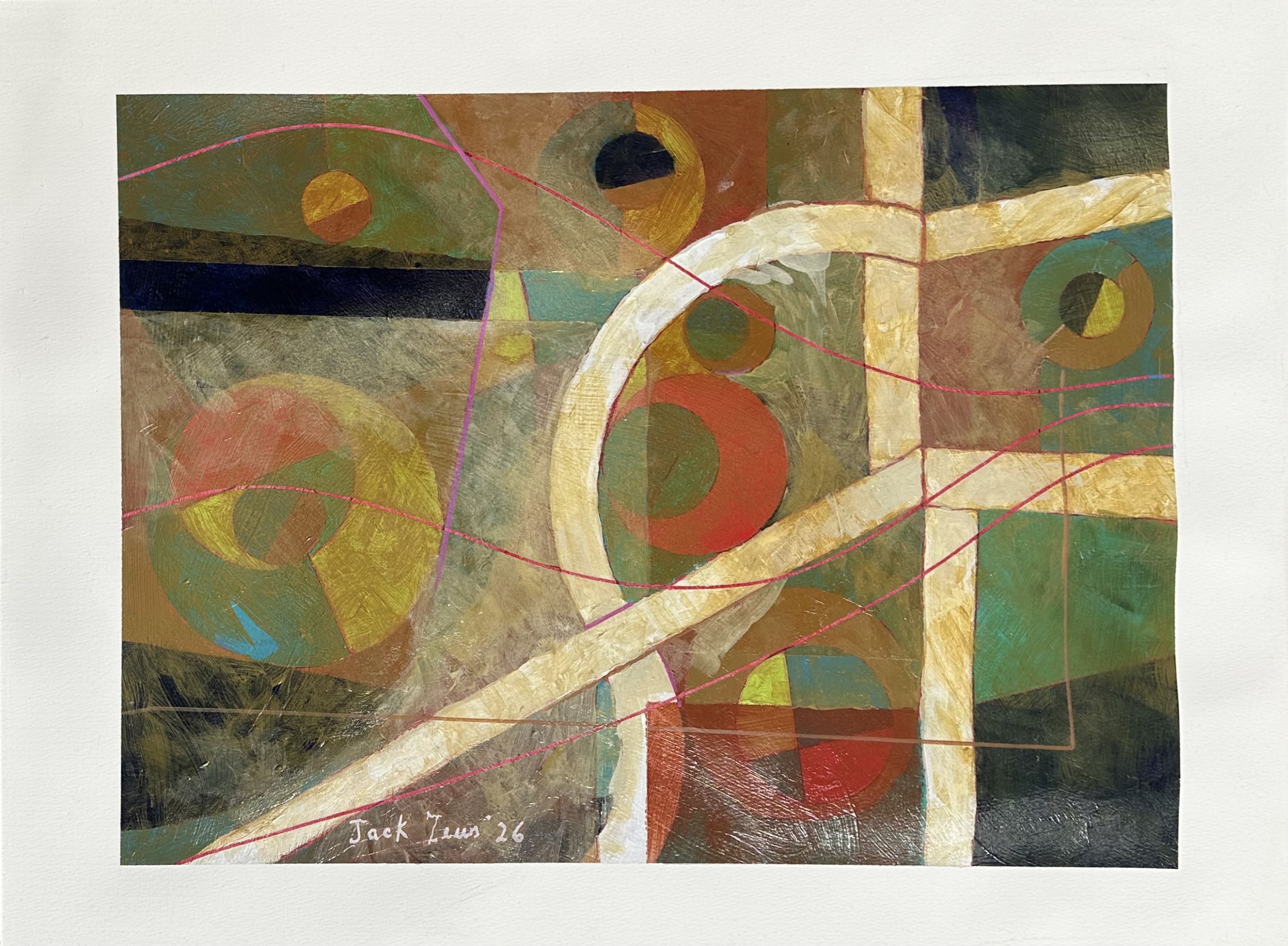 John Simkins/Jack Zeus, “SS #1”, Acrylic on paper