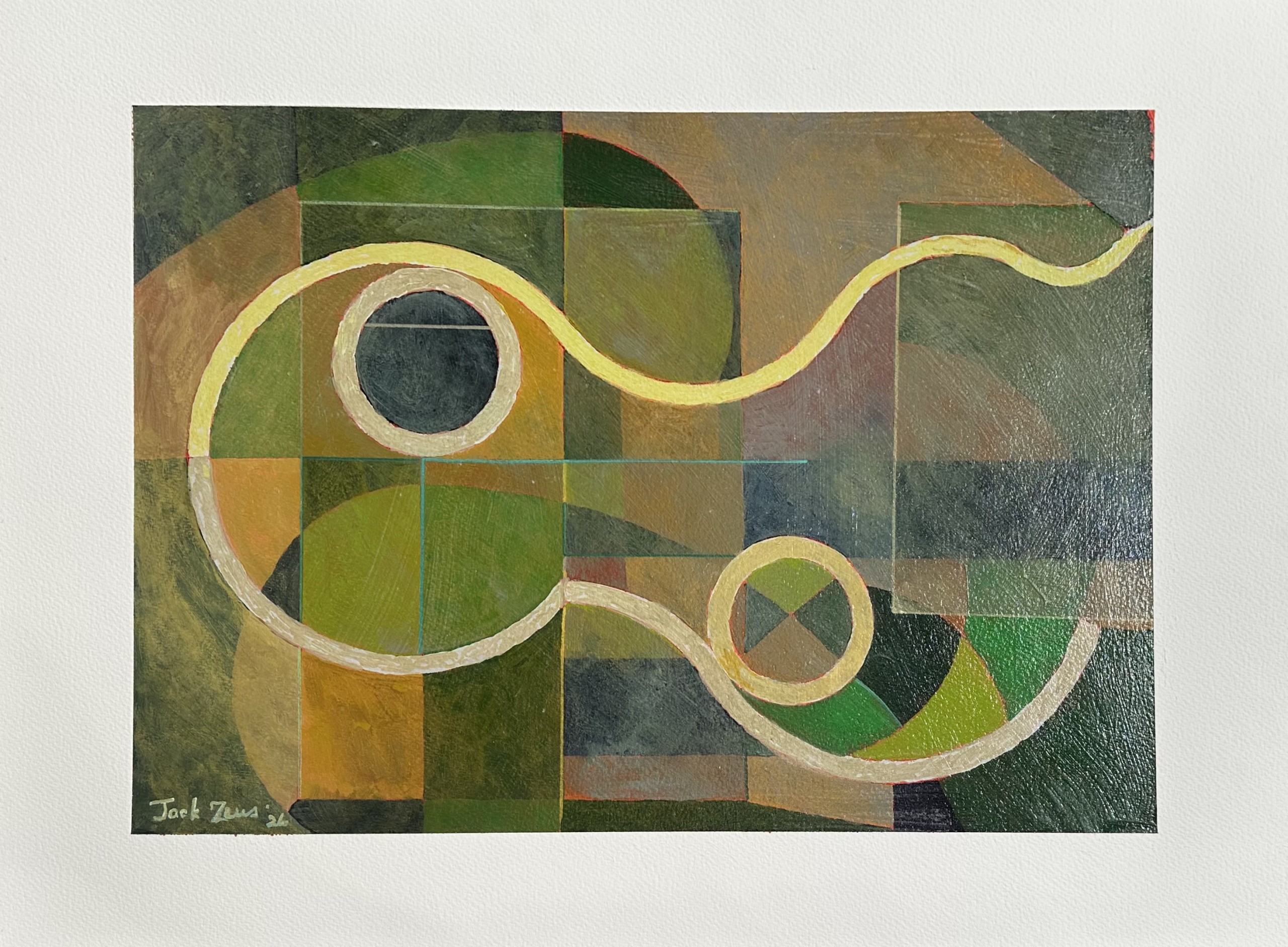 John Simkins/Jack Zeus, “SS #3”, Acrylic on paper