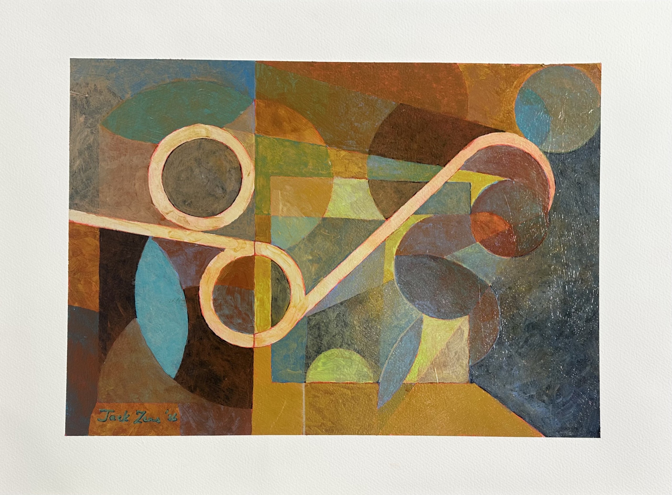 John Simkins/Jack Zeus, “SS #4”, Acrylic on paper