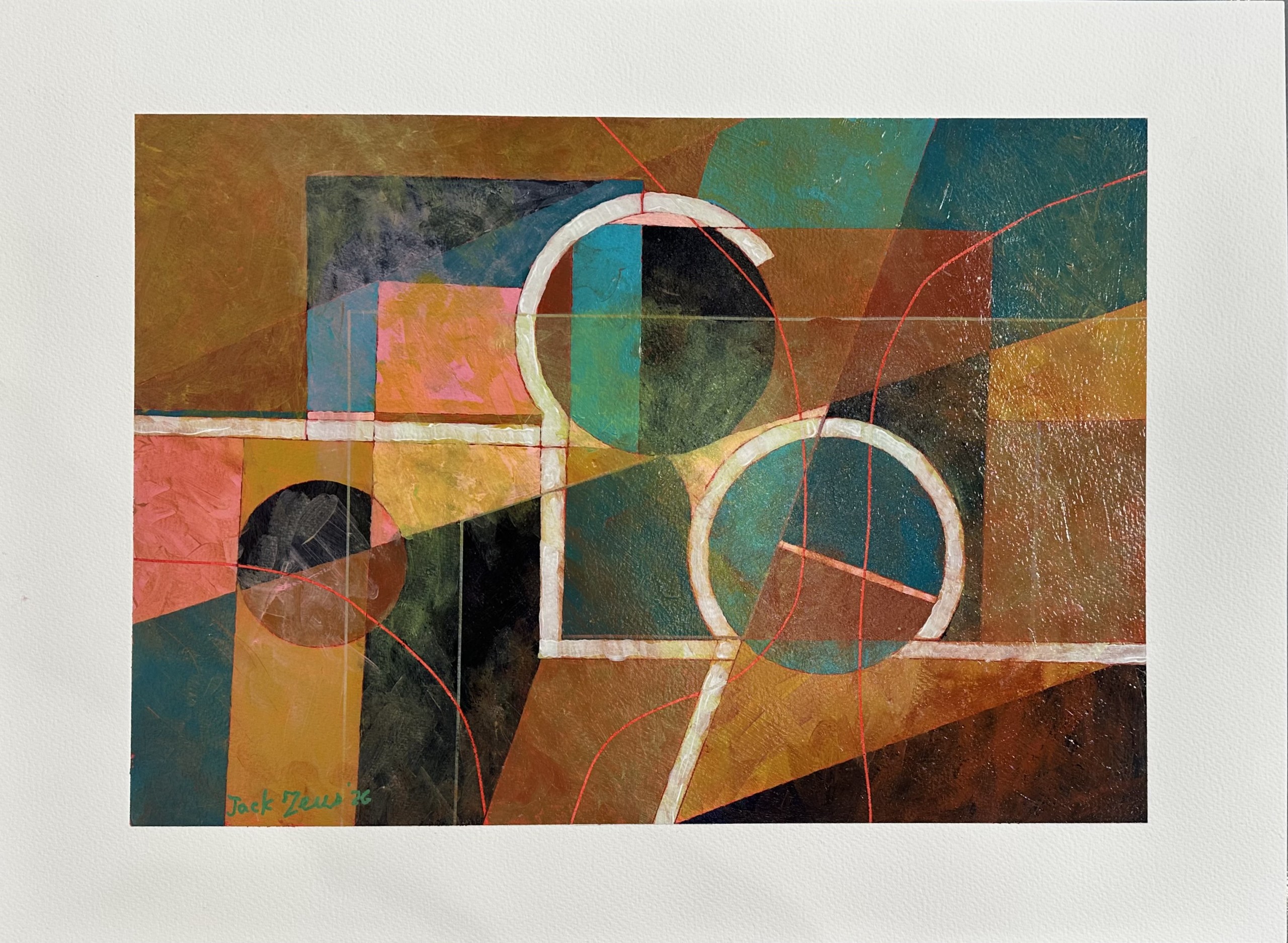 John Simkins/Jack Zeus, “SS #5”, Acrylic on paper