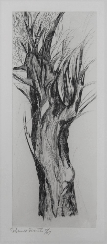 John Sandlin, “Prairie Form IV”, drypoint etching
