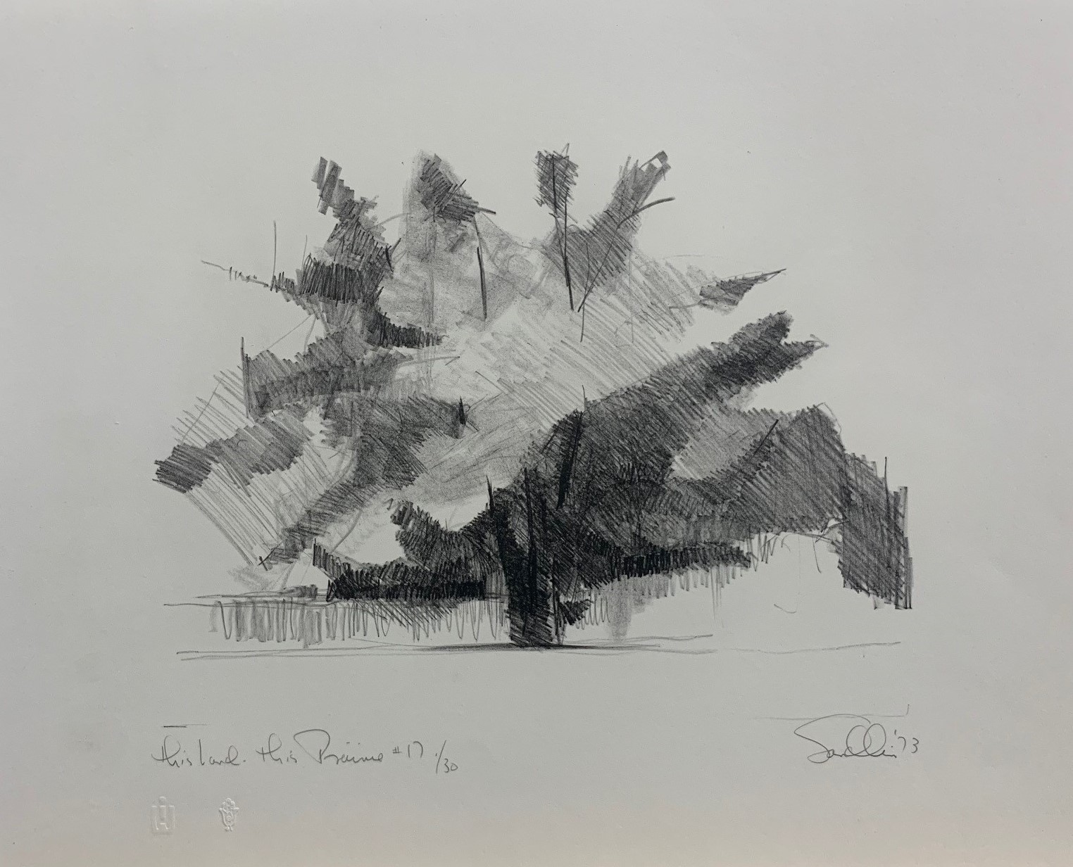 John Sandlin, “This Land, This Prairie ed. 17/30”, lithograph