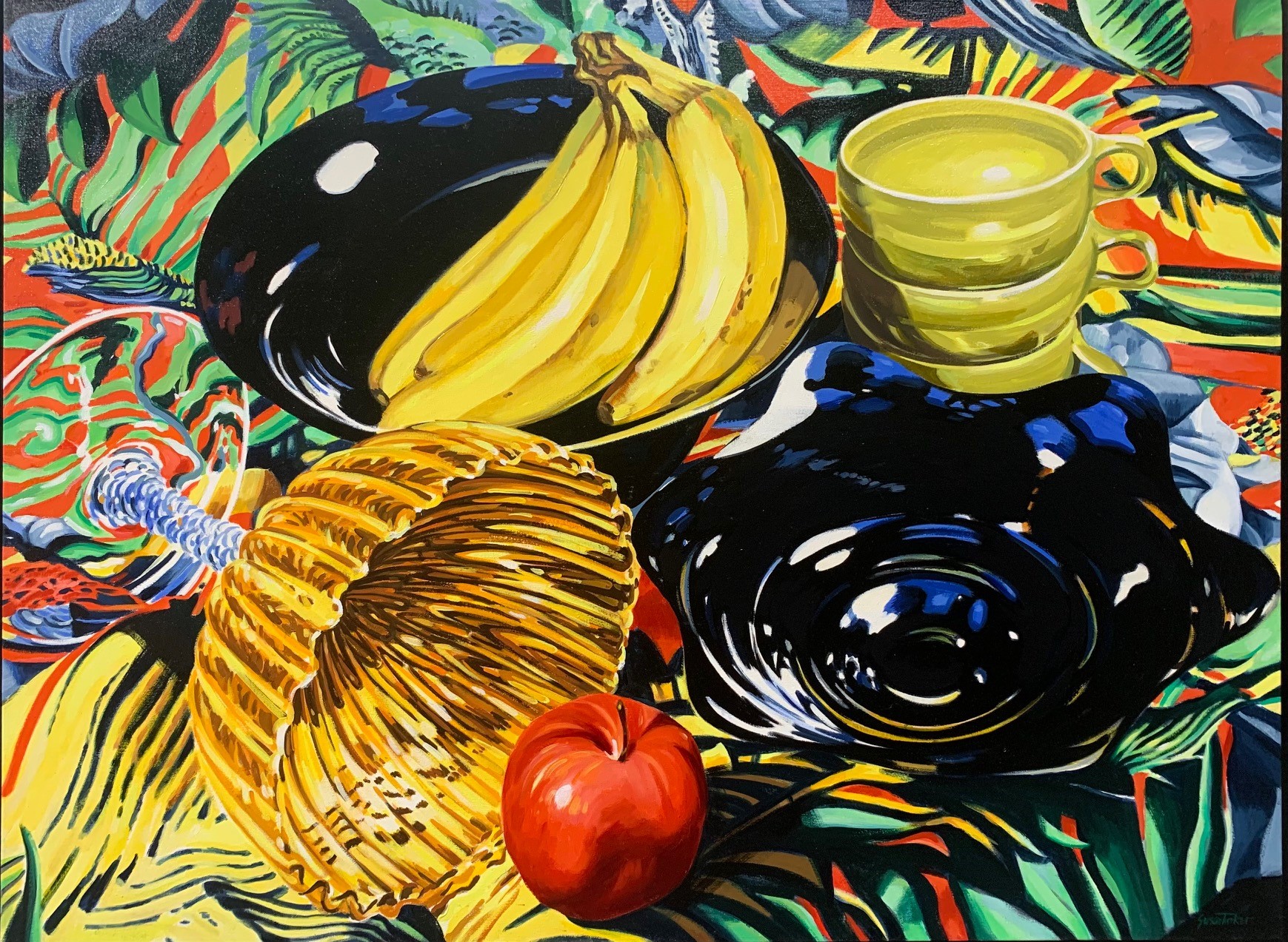 Susan Tinker, “Tropical Still Life”, oil on canvas