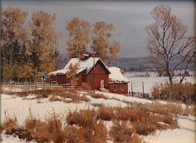 Hugh Greer, “Wilson County Winter”, Acrylic on panel